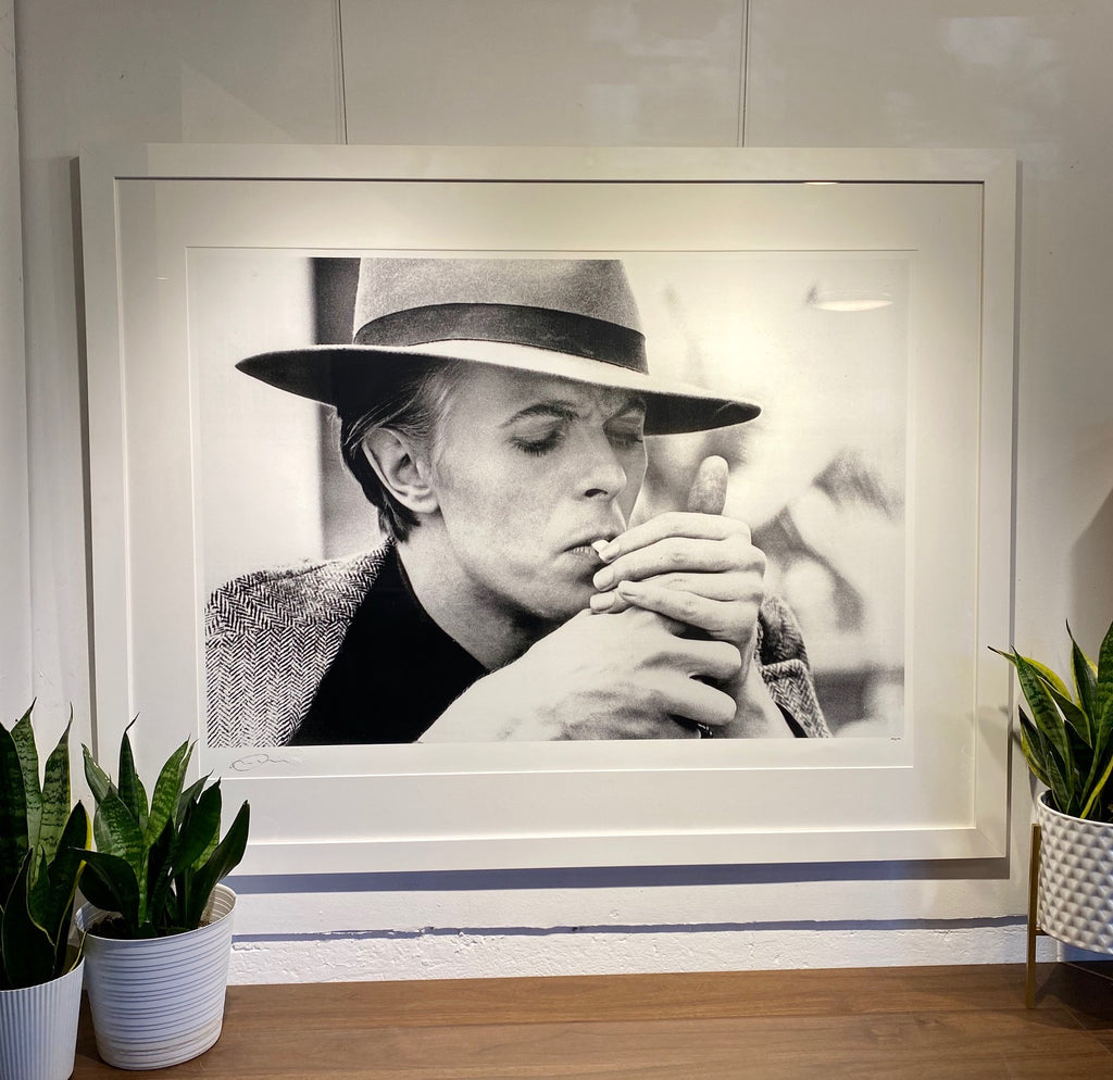 David Bowie - White Framed A1 Image