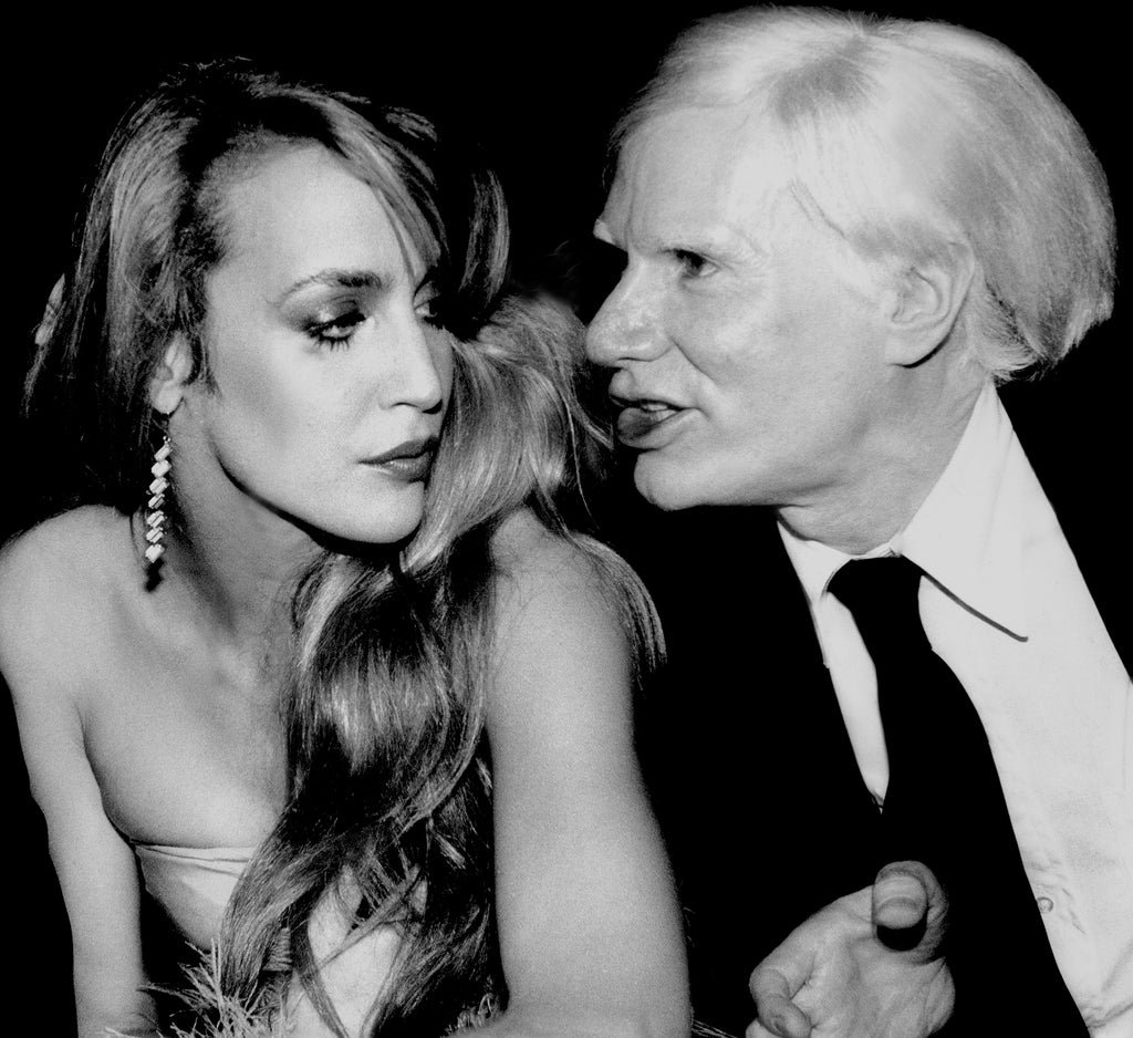 Jerry Hall & Andy Warhol by Rose Hartman