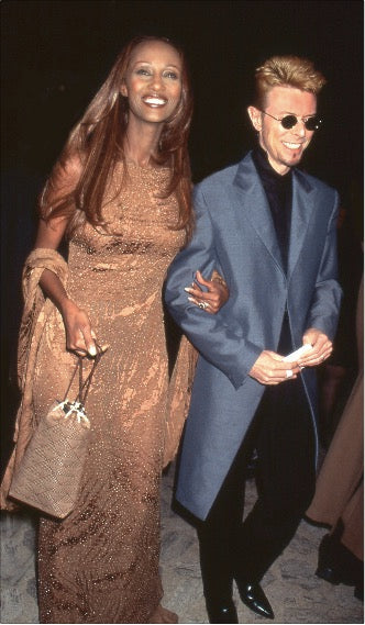 David Bowie and Iman by Rose Hartman
